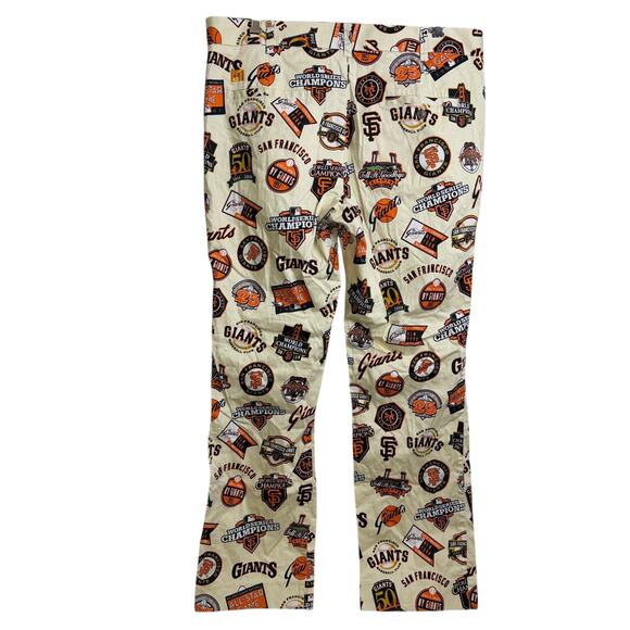 Loudmouth San Francisco Giants Pants 36 37x31 Cream Multi MLB NY Giants AOP Golf - Picture 2 of 9